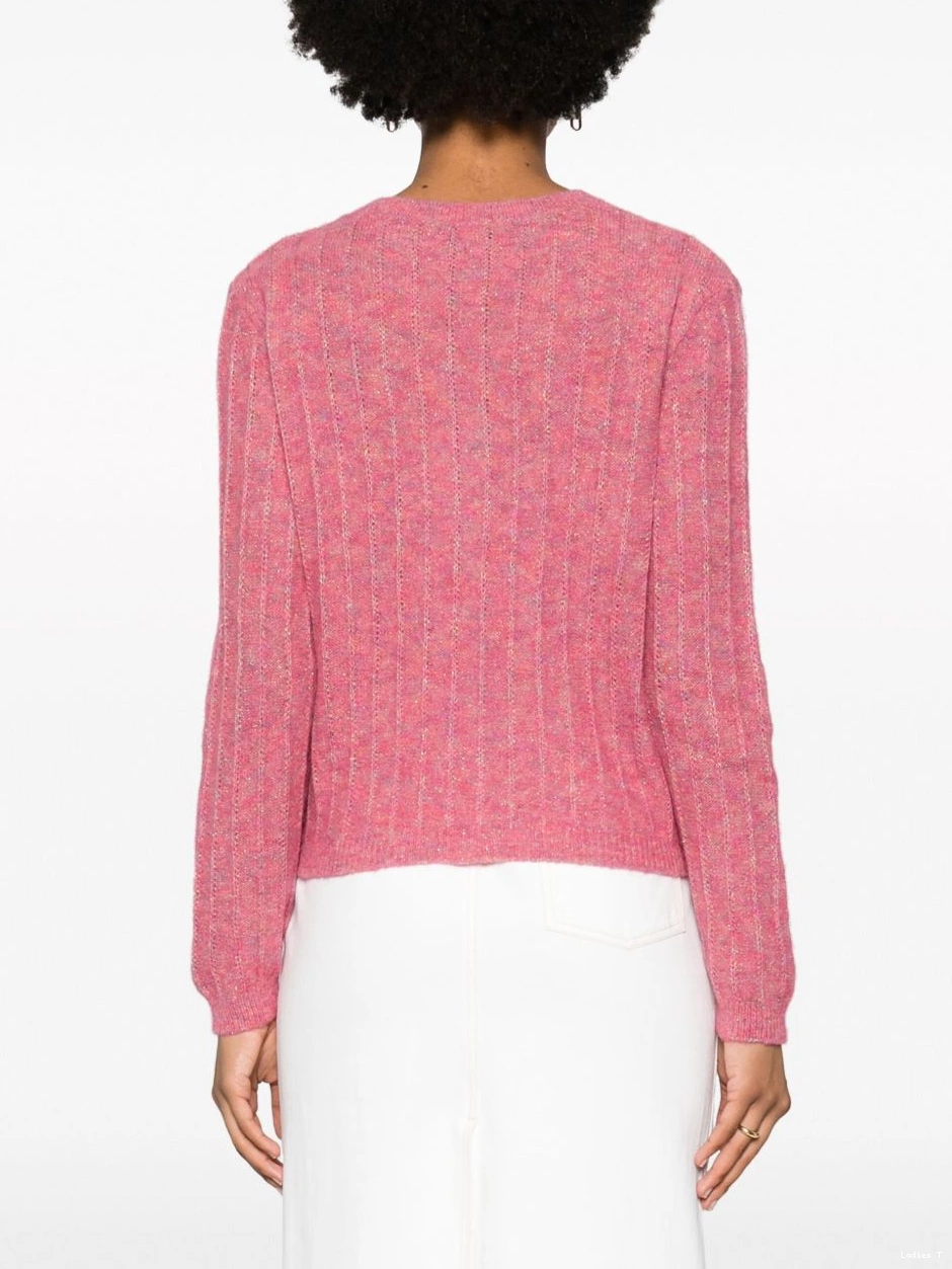 Affordable Women ribbed cardigan Milena A.P.C. metallic-threading 0503